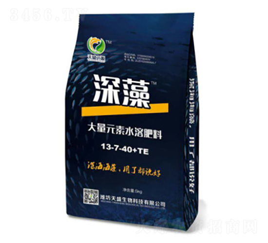 大量元素水溶肥料13-7-40+TE-深藻-天盛生物