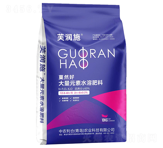 菓然好大量元素水溶肥料12-8-40+TE-芙潤(rùn)施-中農(nóng)利合