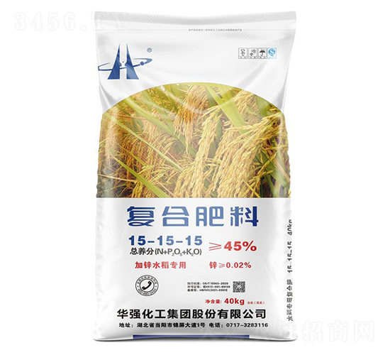 加鋅水稻專用復(fù)合肥料15-15-15-余華強(qiáng)-華強(qiáng)化工集團(tuán)