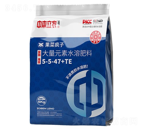 復酶大量元素水溶肥料5-5-47+TE-果菜瘋子-中本立農(nóng)