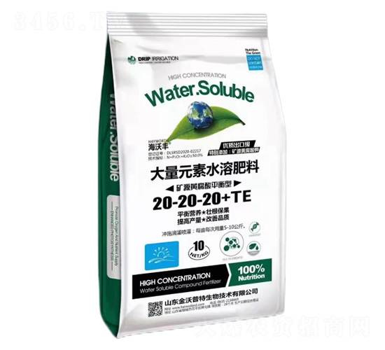 礦源黃腐酸平衡型大量元素水溶肥料20-20-20+TE-海沃豐-金沃普特