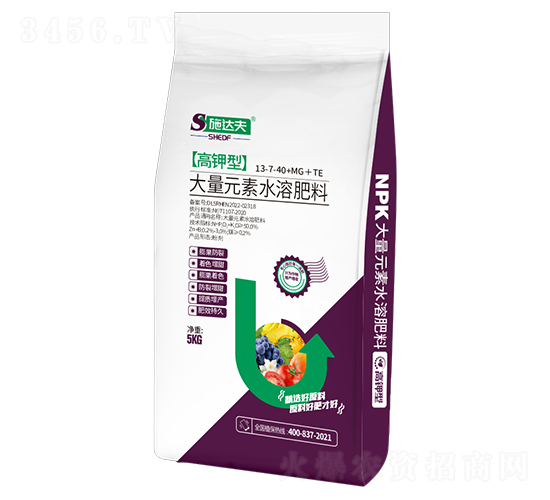 高鉀型大量元素水溶肥料13-7-40+MG+TE-施達(dá)夫