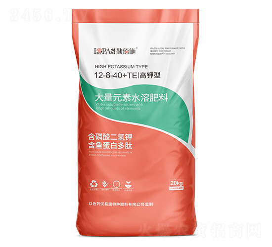 高鉀型大量元素水溶肥料12-8-40+TE-勒佰施-沃易施