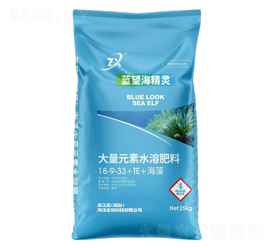 大量元素水溶肥料18-9-33+TE+海藻-藍望海精靈-藻之藍